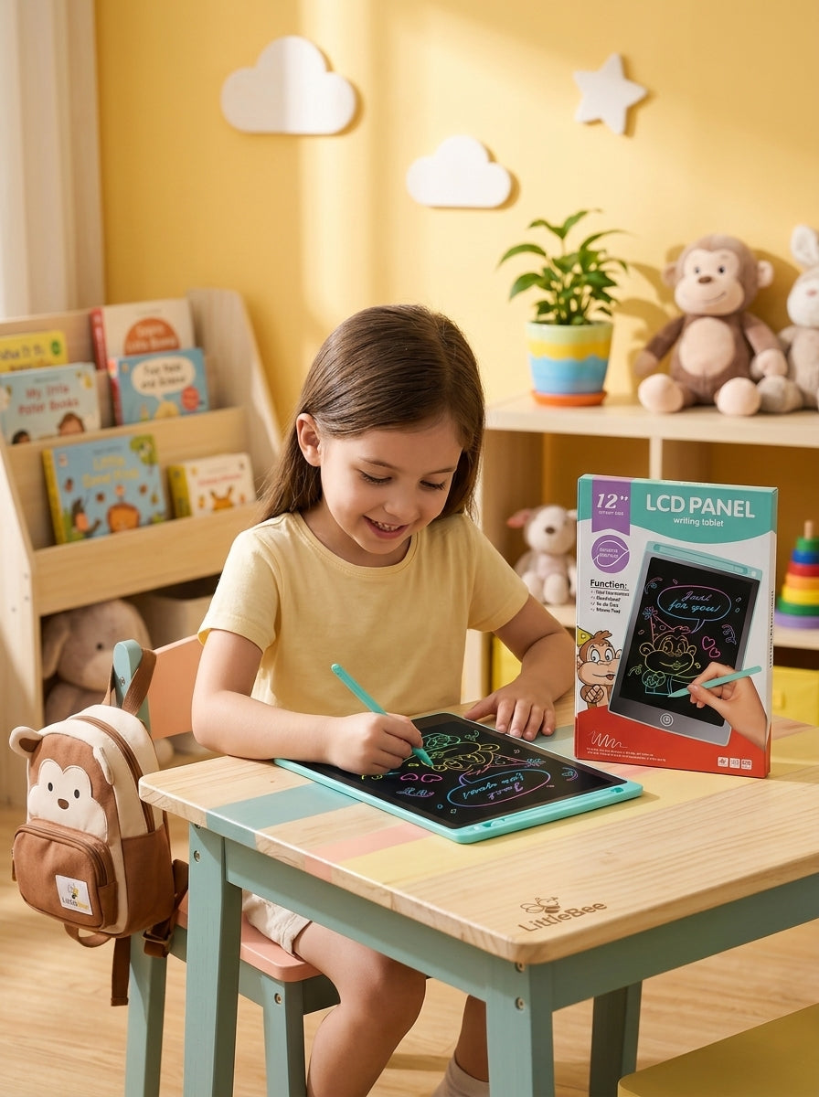 12-Inch LCD Magic Slate Writing Tablet for Kids – Reusable Drawing & Writing Pad | LittleBee