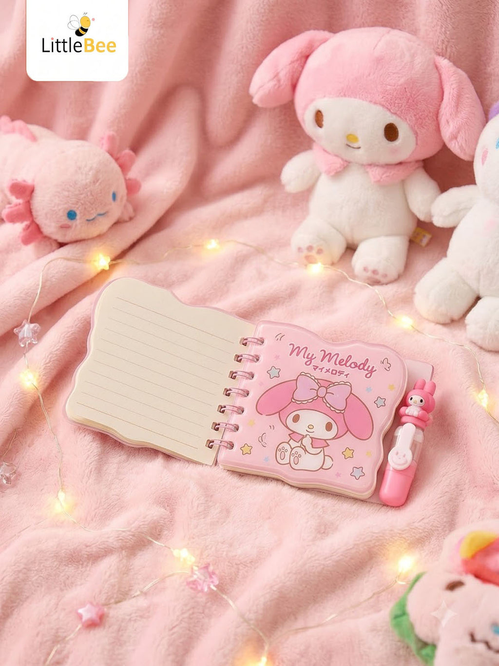 Kawaii Mini Notepad With Highlighter | LittleBee