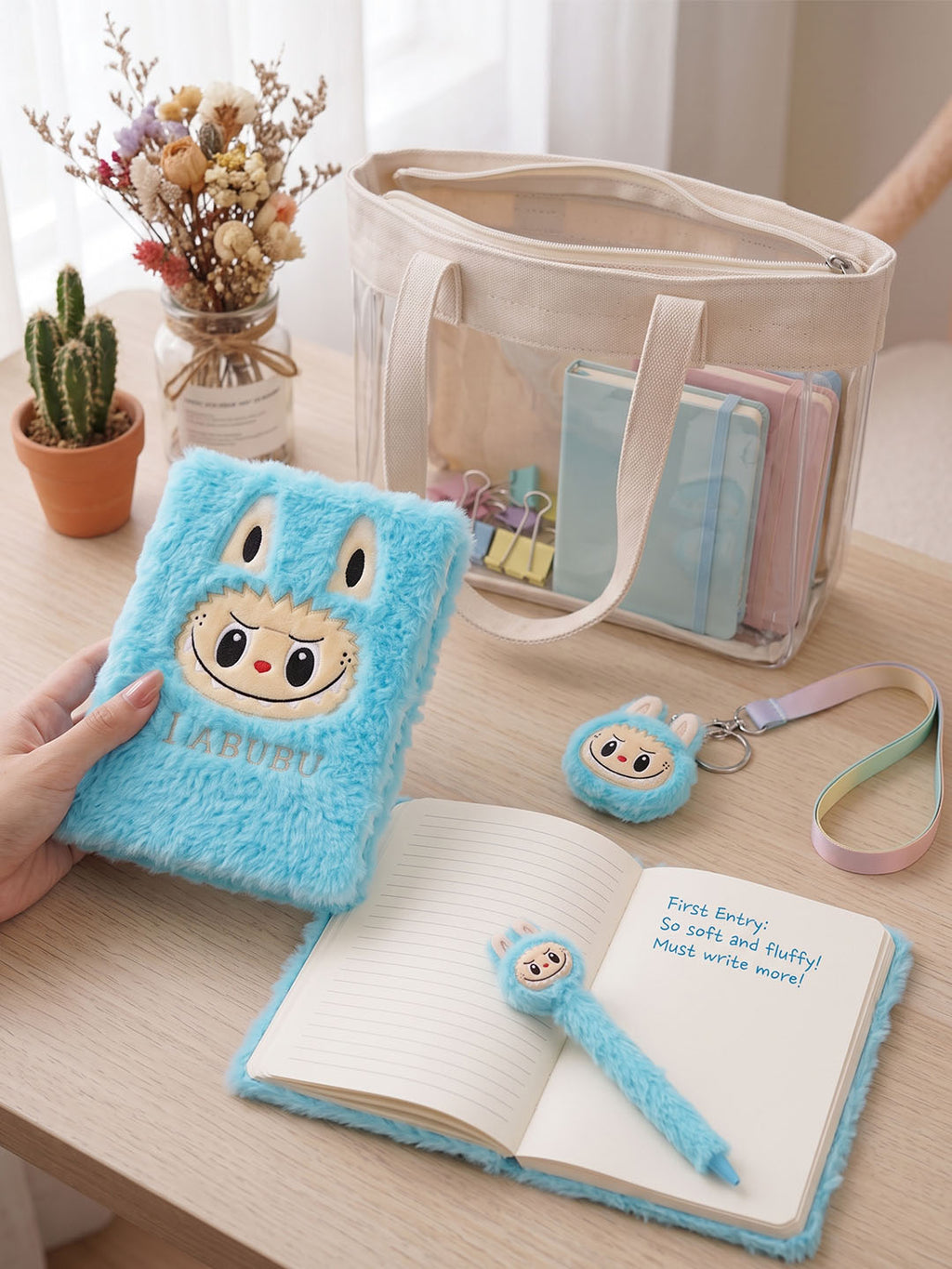 Labubu Plush Furry  Notebook – A5 | Littlebee