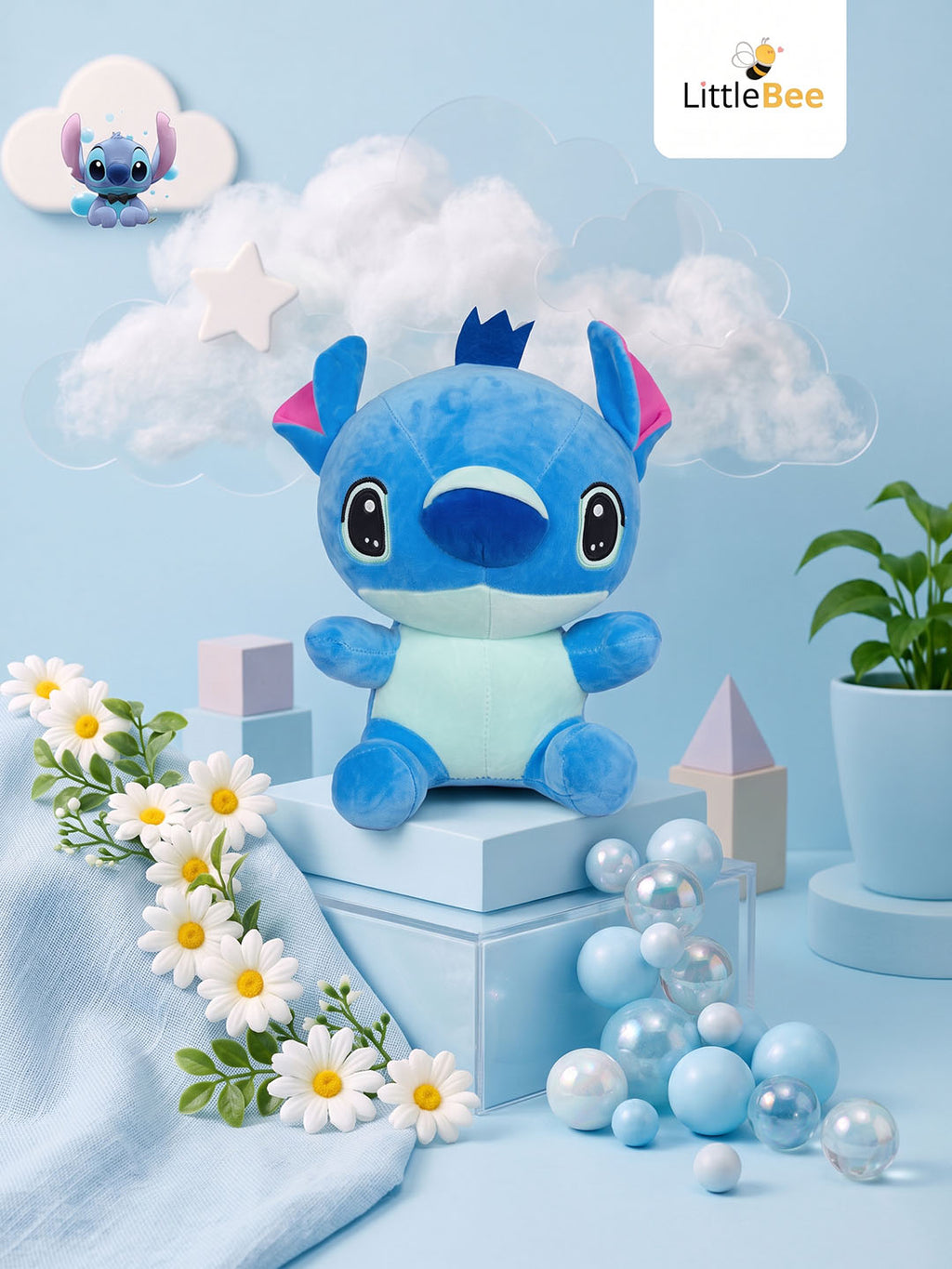 Premium Stitch Plush Soft Toy - 30cm | LittleBee