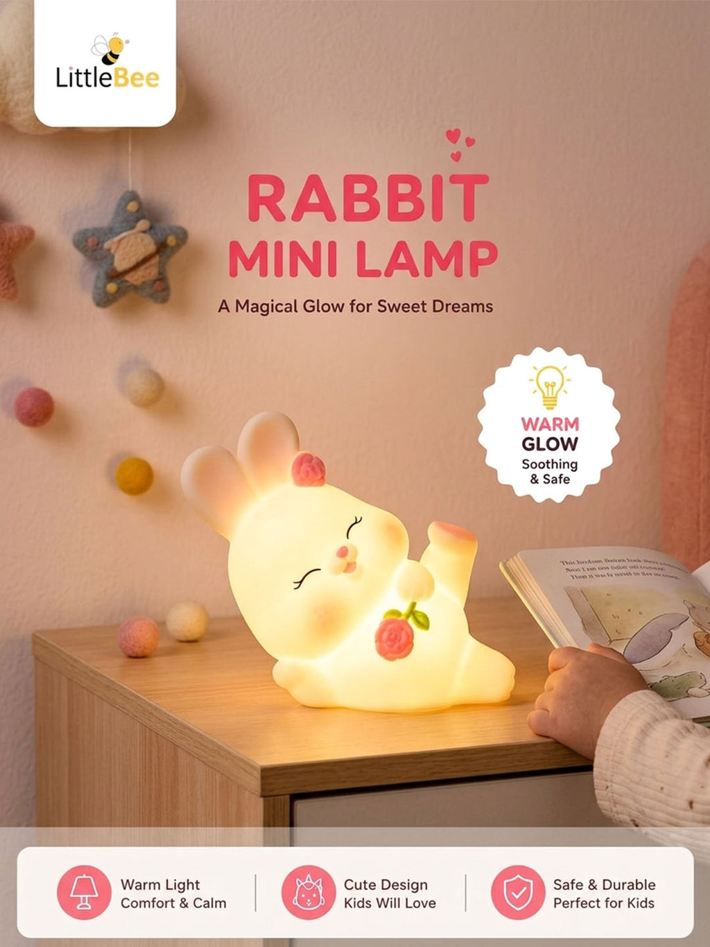 Sleeping Bunny LED Mini Night Lamp | LittleBee