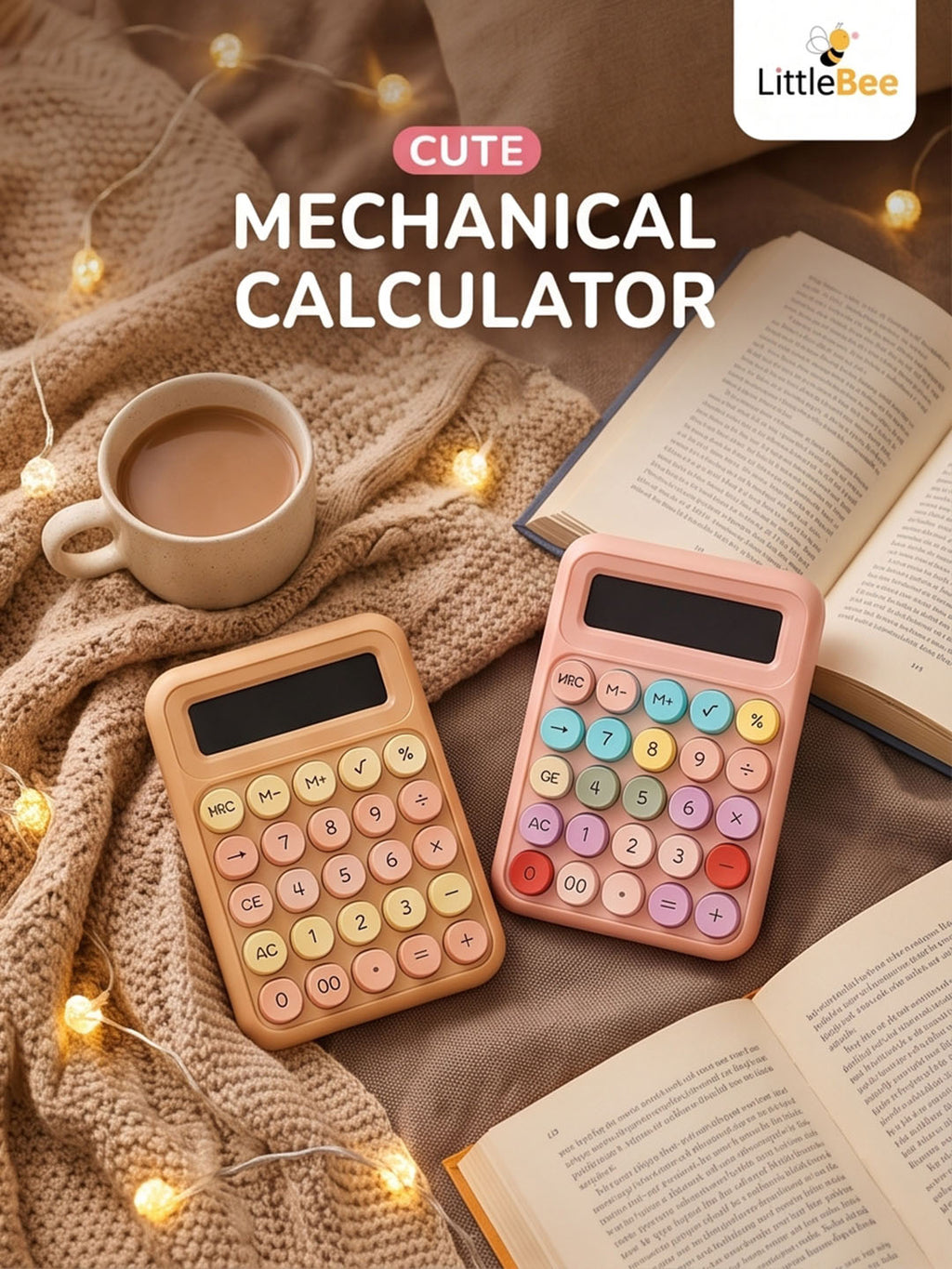 Cute Pastel Mechanical Calculator | Littlebee
