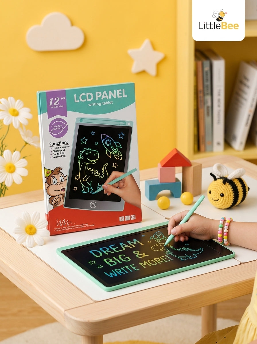 12-Inch LCD Magic Slate Writing Tablet for Kids – Reusable Drawing & Writing Pad | LittleBee