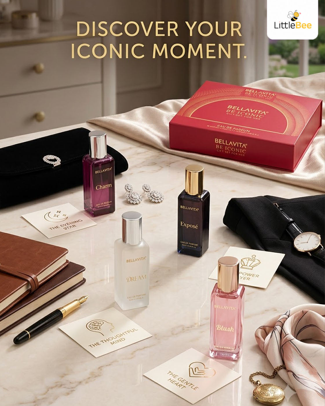 BellaVita Be Iconic Gift Set for Her | 4 Perfume Collection | LittleBee