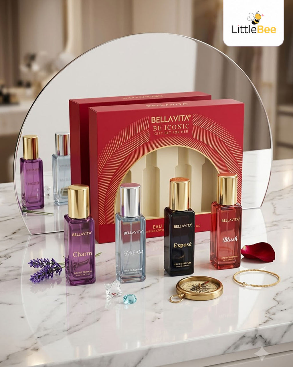 BellaVita Be Iconic Gift Set for Her | 4 Perfume Collection | LittleBee