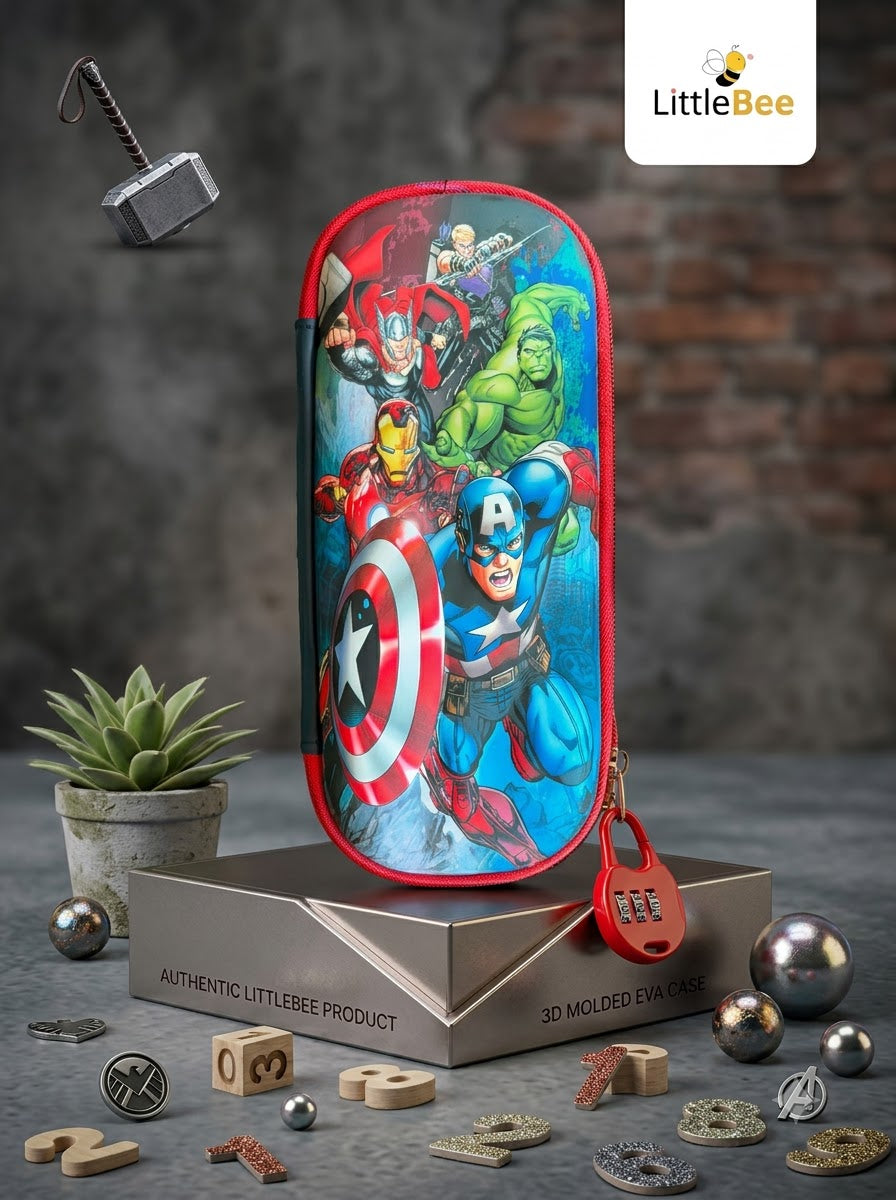 Marvel Avengers 3D EVA Pencil Case | Superhero Pouch | LittleBee