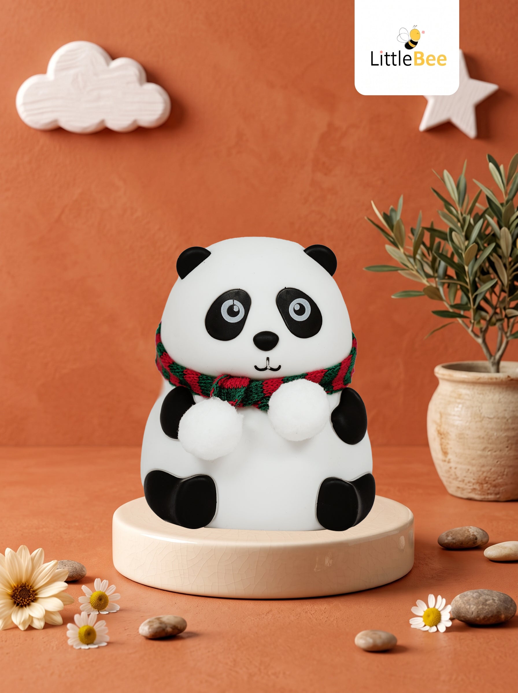 9-Color Panda Silicone Night Lamp | Rechargeable Touch LED Lamp | LittleBee