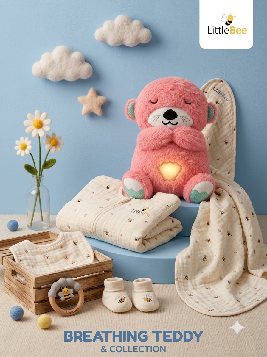 Breathing Teddy Bear Plush Toy | LittleBee