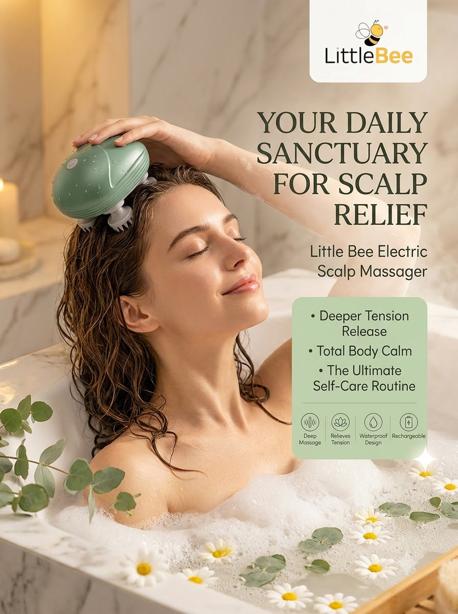 Smart Scalp Massager - Rechargeable Head & Scalp Massage Brush