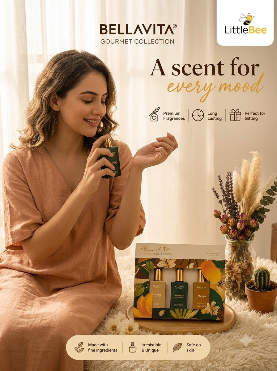 BellaVita Gourmet Collection Perfume Gift Set – Vanilla, Pistachio & Mango | LittleBee