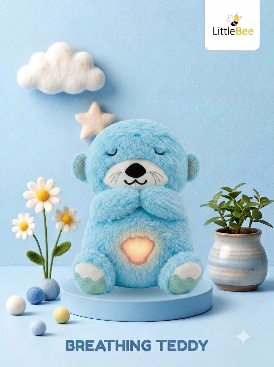 Breathing Teddy Bear Plush Toy | LittleBee