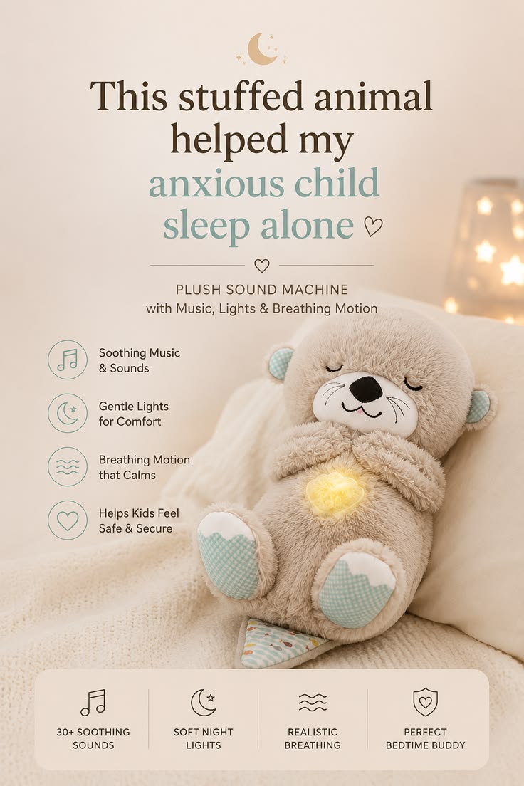 Breathing Teddy Bear Plush Toy | Sleep Soother with Light | LittleBee