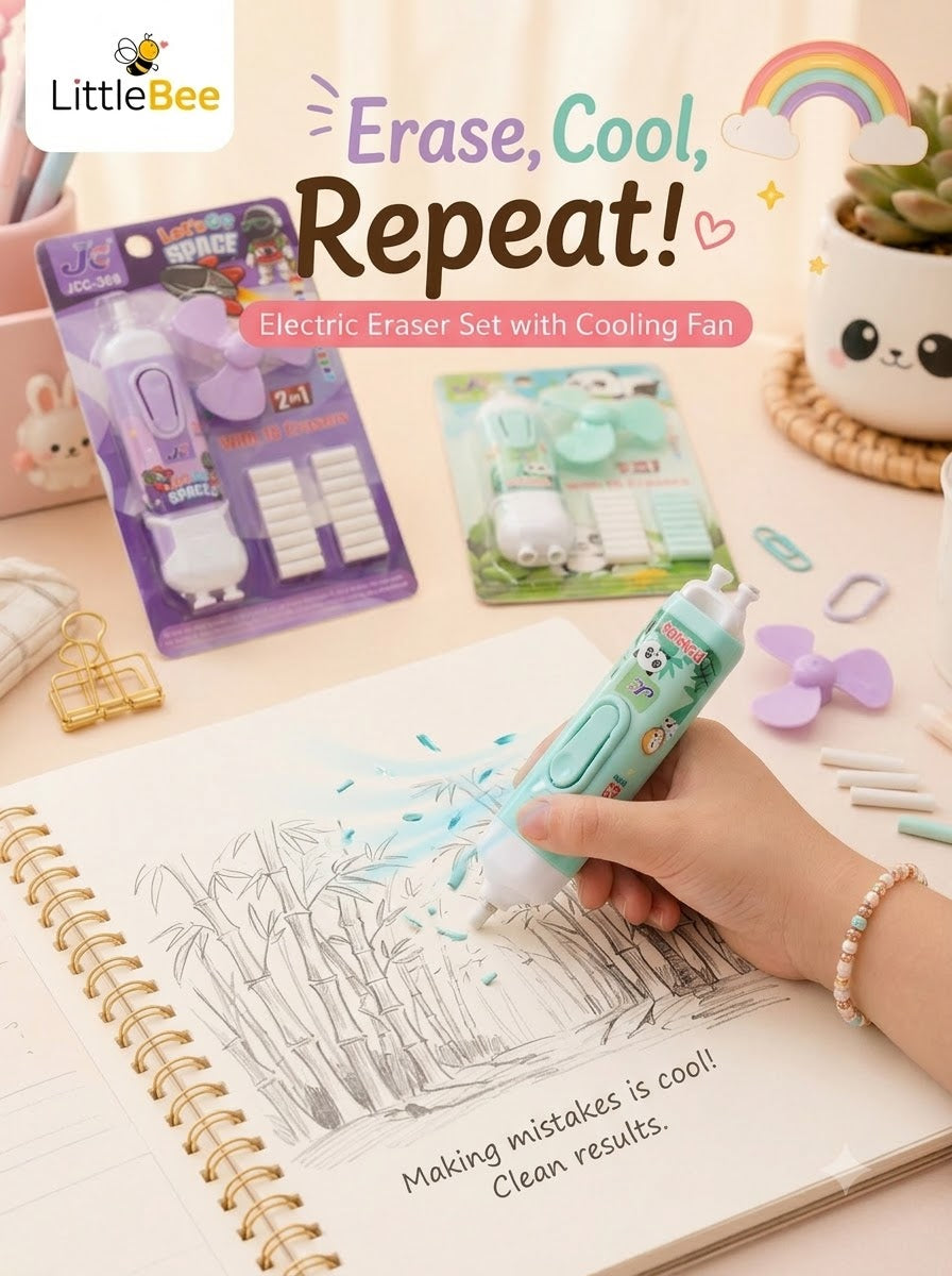 Electric Eraser Set with Cooling Fan | LittleBee