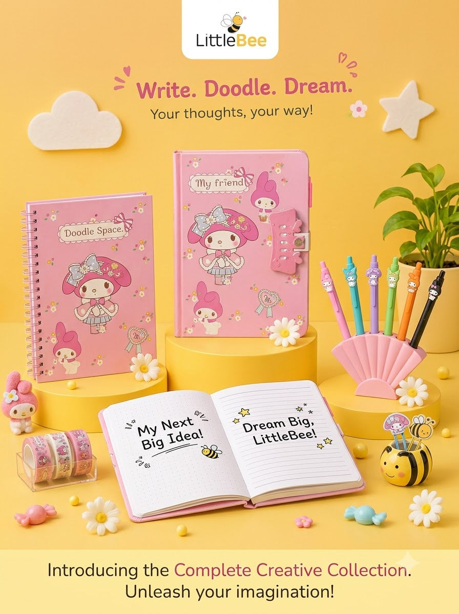 Cute Number Lock Journal with Pen | LittleBee