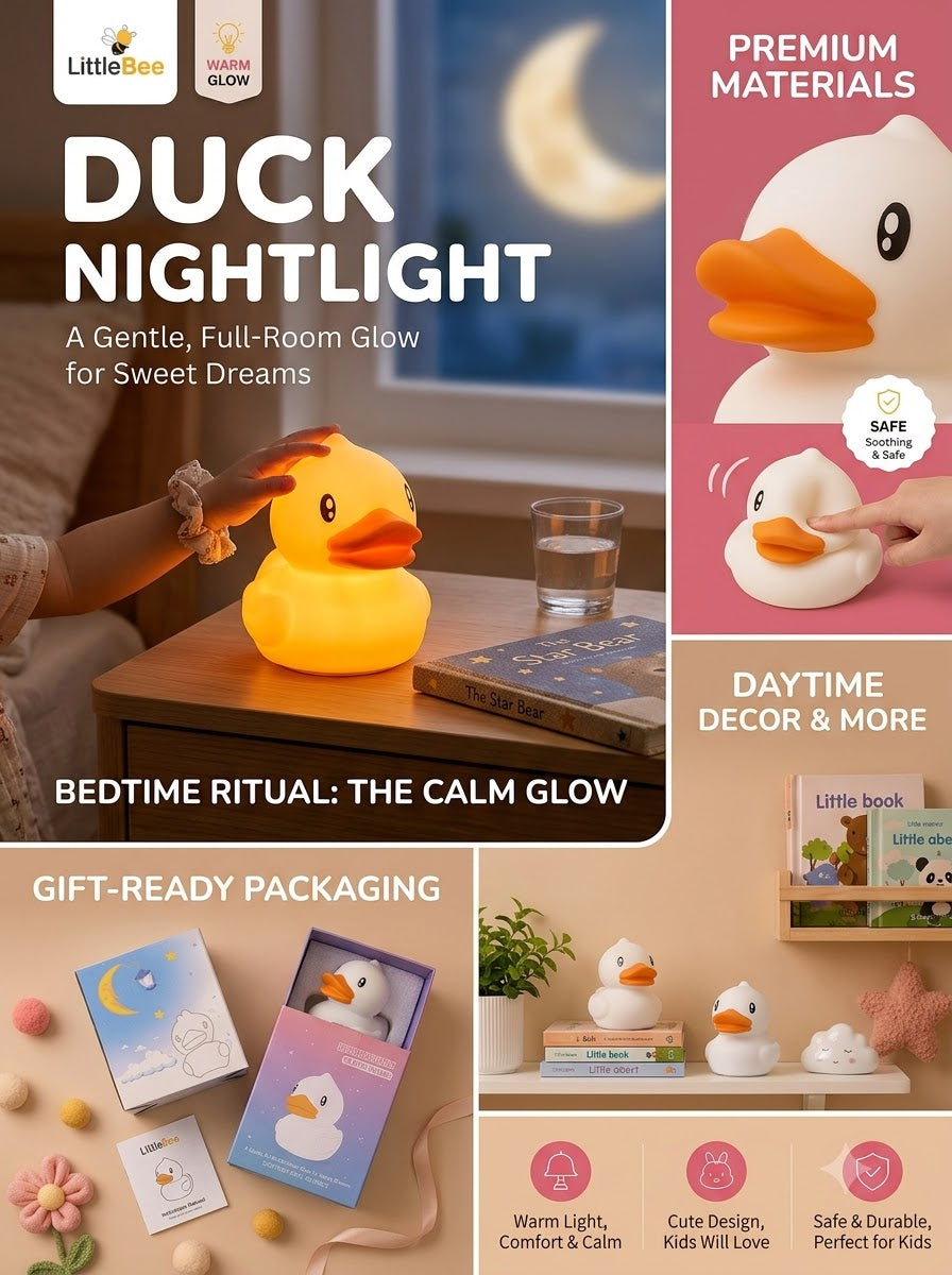 Colour Changing Rechargeable Duck Night Lamp | LittleBee