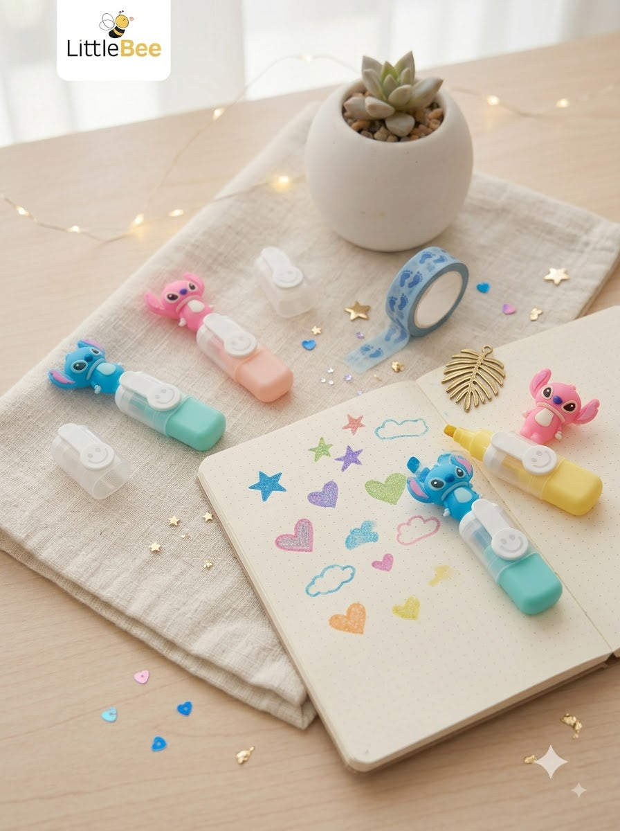 Cute Pastel Stitch Highlighter ( Pack of 6 ) | LittleBee