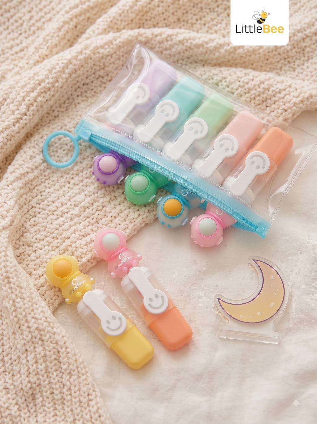 Cute Korean Pastel Highlighter (Pack of 6) | LITTLEBEE